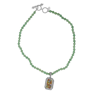 Collier en argent et Agate verte (Dallas Prince Designs)