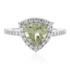Bague en argent et Améthyste verte