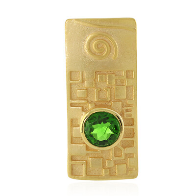 Pendentif en argent et Diopside de Russie (MONOSONO COLLECTION)