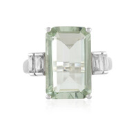 Bague en argent et Améthyste verte