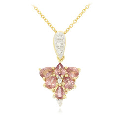 Collier en or et Saphir Padparadscha non chauffé (AMAYANI)