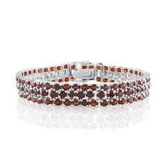 Bracelet en argent et Grenat du Mozambique