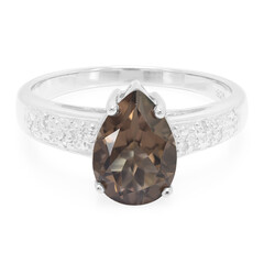 Bague en argent et Quartz fumé
