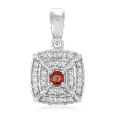Pendentif en argent et Rubis rouge du soir