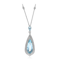 Collier en or et Aigue-Marine du Brésil AAA (CIRARI)