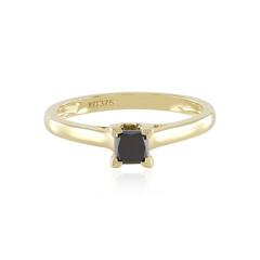 Bague en or et Diamant noir