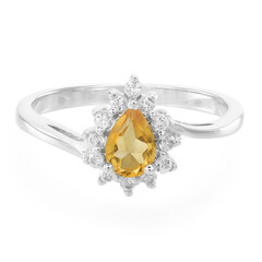 Bague en argent et Citrine