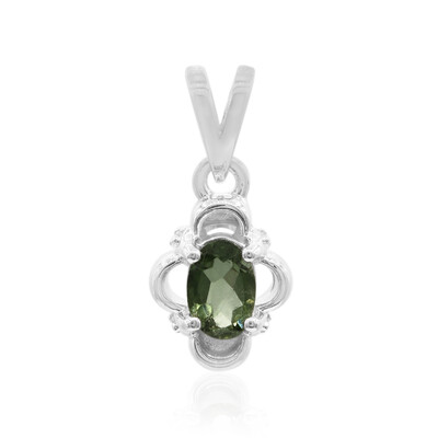Pendentif en argent et Tourmaline verte