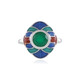 Bague en argent et Onyx vert (Adela Silber)