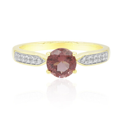 Bague en or et Apatite rouge