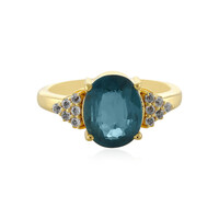 Bague en argent et Kyanite bleu pétrole