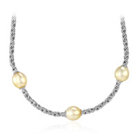 Collier en argent et Perle dorée des mers du Sud Kabira (TPC)