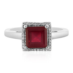 Bague en argent et Rubis de Madagascar