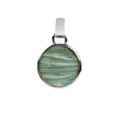 Pendentif en argent et Calcédoine du Pacifique