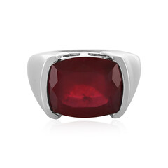 Bague en argent et Rubis de Madagascar