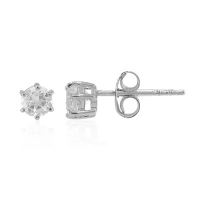 Boucles d'oreilles en argent et Topaze blanche