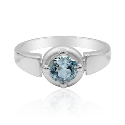 Bague en argent et Topaze bleu ciel