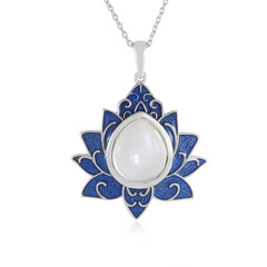 Collier en argent et Pierre de Lune blanche (Adela Silber)