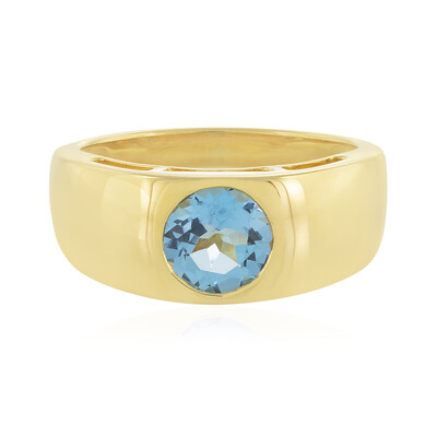 Bague en argent et Topaze bleu Suisse