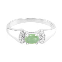 Bague en argent et Chrysoprase impériale