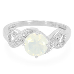 Bague en argent et Quartz bleu lunaire