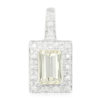 Pendentif en argent et Kunzite jaune canari