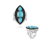Bague en argent et Turquoise Sleeping Beauty (Dallas Prince Designs)