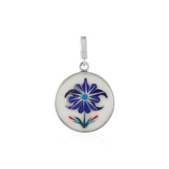 Pendentif en argent et Marbre blanc