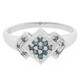 Bague en argent et Diamant fantaisie