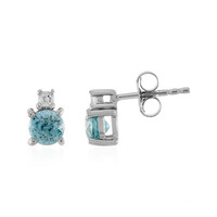 Boucles d'oreilles en argent et Zircon de Ratanakiri