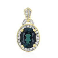 Pendentif en or et Indicolite du Brésil