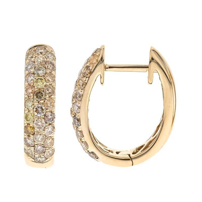 Boucles d'oreilles en or et Diamant fancy SI2 (CIRARI)