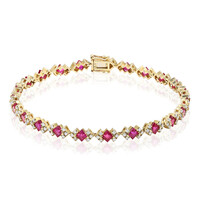 Bracelet en or et Rubis AAA du Mozambique (CIRARI)