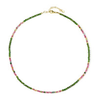 Collier en argent et Diopside de Russie