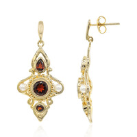 Boucles d'oreilles en argent et Grenat du Mozambique