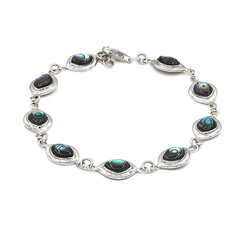 Bracelet en argent et Coquillage d'Abalone (Art of Nature)