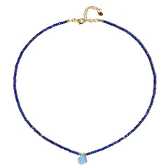 Collier en argent et Aigue-marine