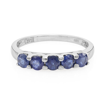 Bague en argent et Saphir bleu de Birmanie
