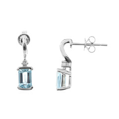 Boucles d'oreilles en or et Aigue-Marine du Brésil AAA (CIRARI)