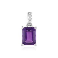 Pendentif en argent et Améthyste de Zambie