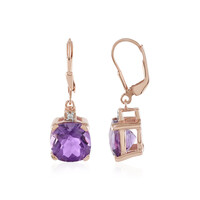 Boucles d'oreilles en argent et Améthyste