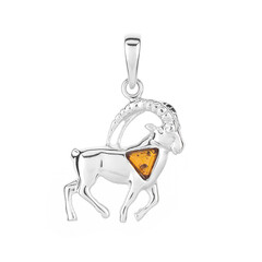 Pendentif en argent et Ambre baltique