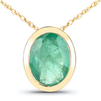 Collier en or et Emeraude de Zambie
