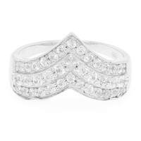 Bague en argent et Saphir blanc
