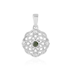 Pendentif en argent et Diamant vert