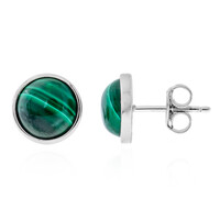 Boucles d'oreilles en argent et Malachite