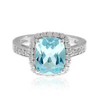 Bague en argent et Topaze bleu ciel