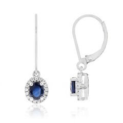 Boucles d'oreilles en or et Saphir de Ceylan