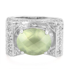 Bague en argent et Préhnite
