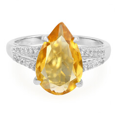 Bague en argent et Citrine